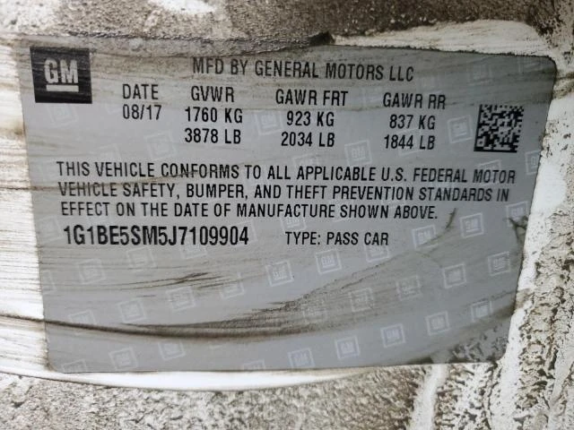 Photo 11 VIN: 1G1BE5SM5J7109904 - CHEVROLET CRUZE 