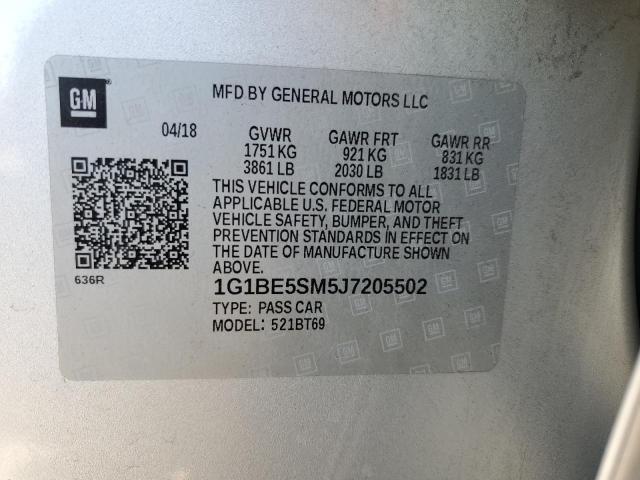 Photo 11 VIN: 1G1BE5SM5J7205502 - CHEVROLET CRUZE LT 