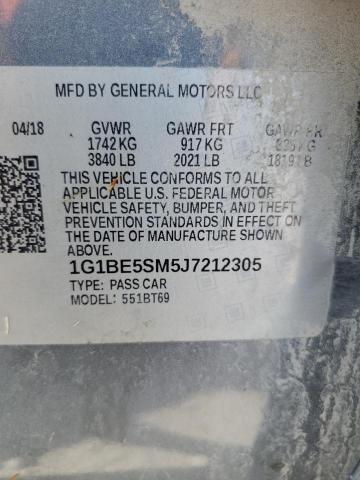 Photo 12 VIN: 1G1BE5SM5J7212305 - CHEVROLET CRUZE LT 