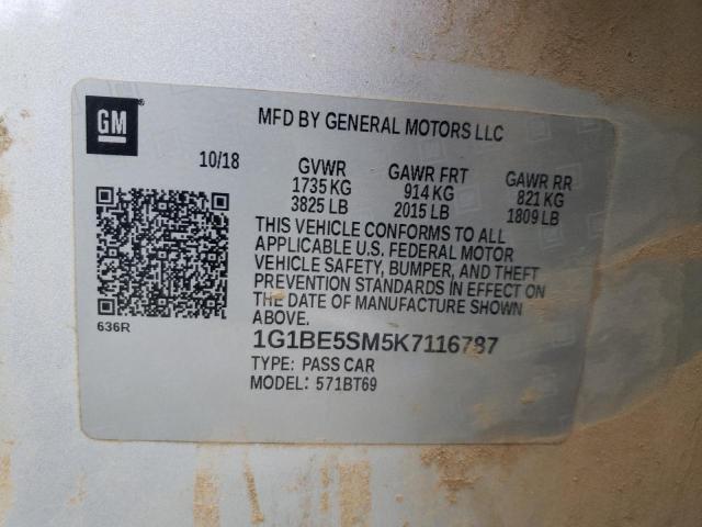 Photo 12 VIN: 1G1BE5SM5K7116787 - CHEVROLET CRUZE LT 