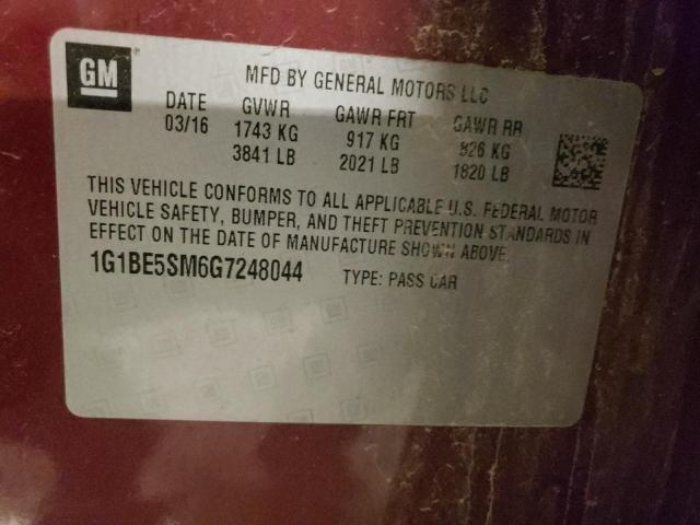 Photo 11 VIN: 1G1BE5SM6G7248044 - CHEVROLET CRUZE 