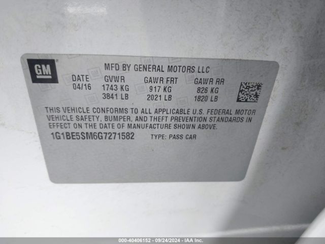 Photo 8 VIN: 1G1BE5SM6G7271582 - CHEVROLET CRUZE 