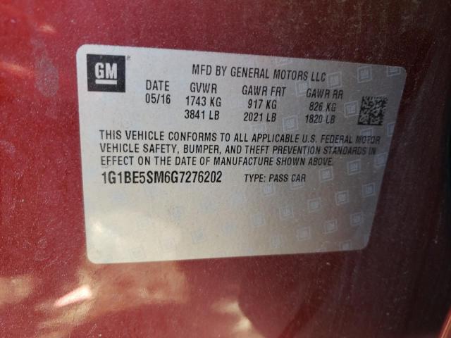 Photo 11 VIN: 1G1BE5SM6G7276202 - CHEVROLET CRUZE LT 