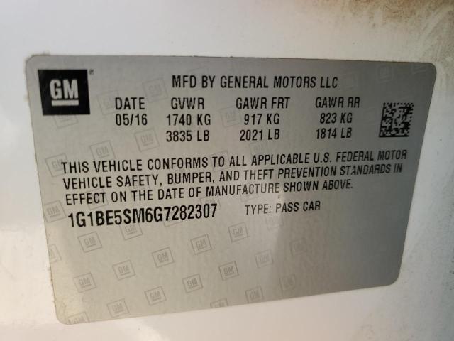 Photo 9 VIN: 1G1BE5SM6G7282307 - CHEVROLET CRUZE LT 