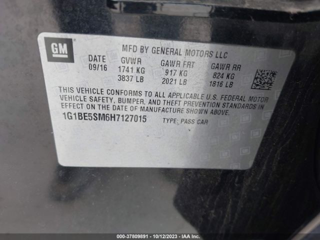 Photo 8 VIN: 1G1BE5SM6H7127015 - CHEVROLET CRUZE 