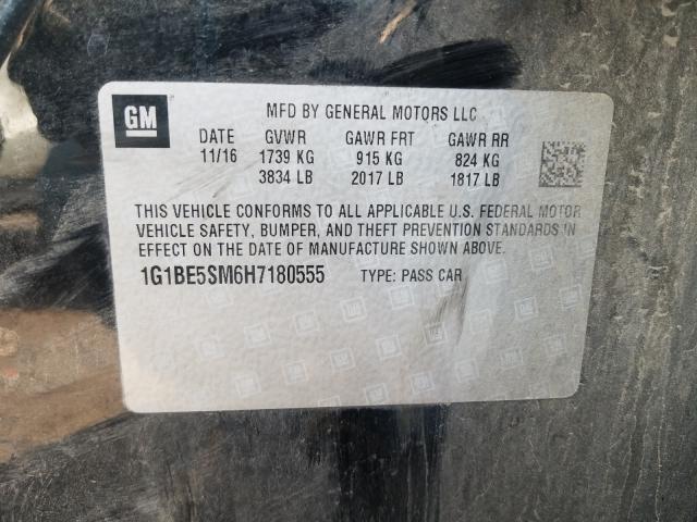 Photo 9 VIN: 1G1BE5SM6H7180555 - CHEVROLET CRUZE LT 