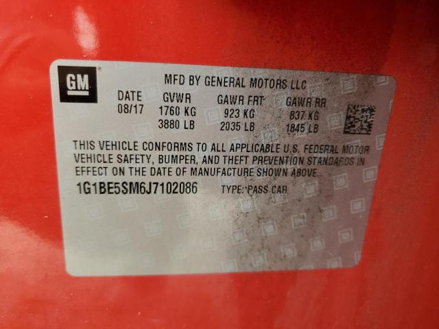 Photo 12 VIN: 1G1BE5SM6J7102086 - CHEVROLET CRUZE LT 