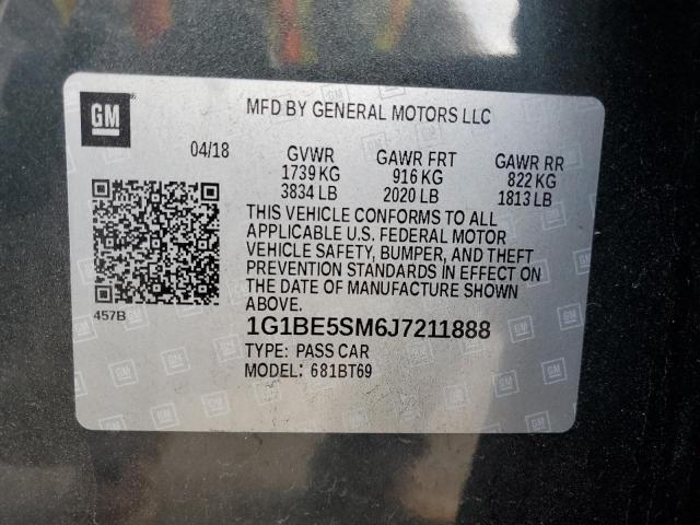 Photo 12 VIN: 1G1BE5SM6J7211888 - CHEVROLET CRUZE 