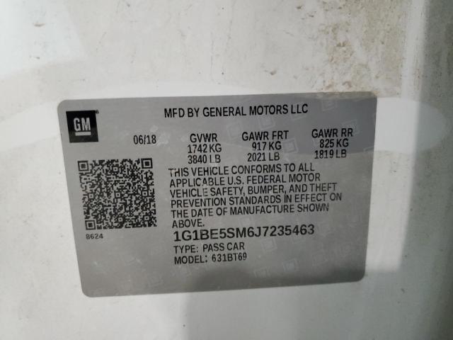 Photo 11 VIN: 1G1BE5SM6J7235463 - CHEVROLET CRUZE LT 