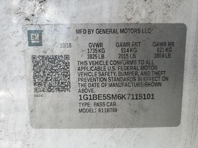 Photo 11 VIN: 1G1BE5SM6K7115101 - CHEVROLET CRUZE 