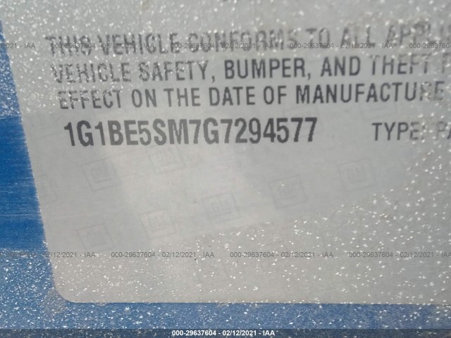 Photo 8 VIN: 1G1BE5SM7G7294577 - CHEVROLET CRUZE 