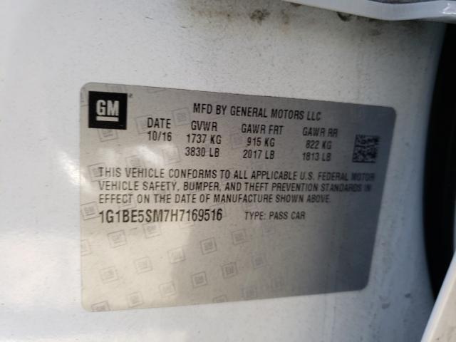 Photo 9 VIN: 1G1BE5SM7H7169516 - CHEVROLET CRUZE LT 