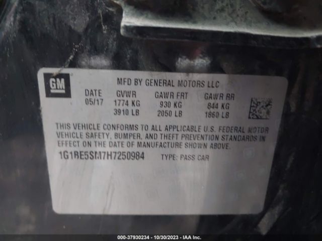 Photo 8 VIN: 1G1BE5SM7H7250984 - CHEVROLET CRUZE 