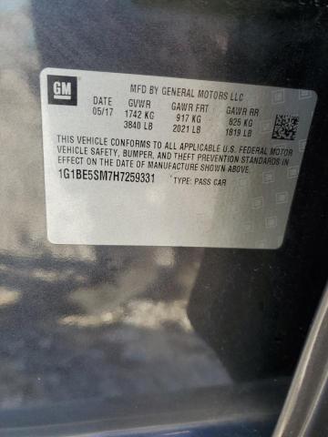 Photo 11 VIN: 1G1BE5SM7H7259331 - CHEVROLET CRUZE 