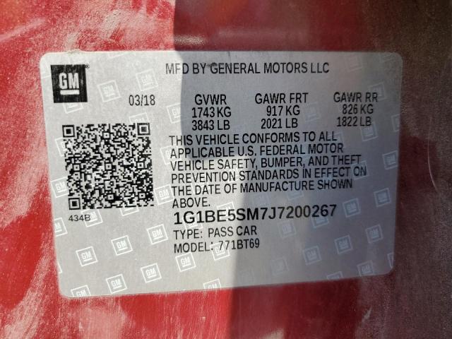 Photo 11 VIN: 1G1BE5SM7J7200267 - CHEVROLET CRUZE 