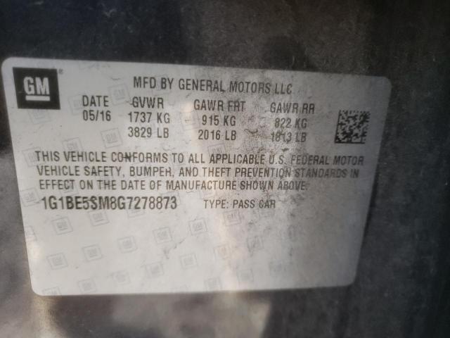 Photo 11 VIN: 1G1BE5SM8G7278873 - CHEVROLET CRUZE LT 