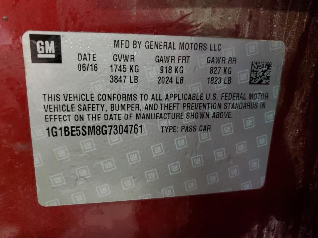 Photo 11 VIN: 1G1BE5SM8G7304761 - CHEVROLET CRUZE 