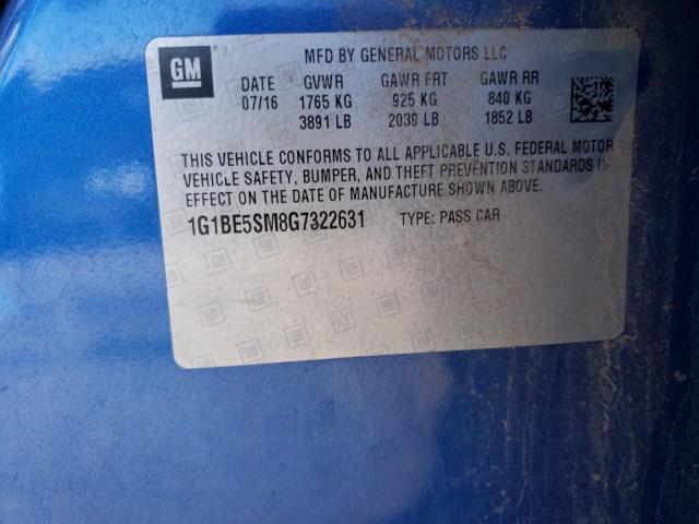 Photo 11 VIN: 1G1BE5SM8G7322631 - CHEVROLET CRUZE 