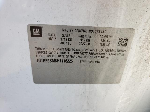 Photo 9 VIN: 1G1BE5SM8H7116226 - CHEVROLET CRUZE LT 