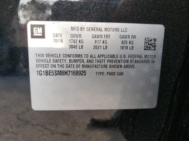 Photo 9 VIN: 1G1BE5SM8H7168925 - CHEVROLET CRUZE LT 