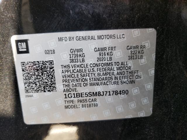 Photo 9 VIN: 1G1BE5SM8J7178490 - CHEVROLET CRUZE LT 