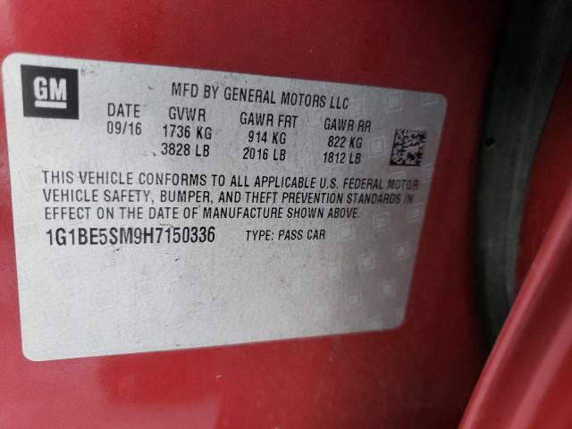 Photo 9 VIN: 1G1BE5SM9H7150336 - CHEVROLET CRUZE LT 