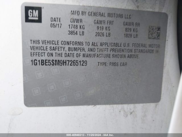 Photo 8 VIN: 1G1BE5SM9H7265129 - CHEVROLET CRUZE 