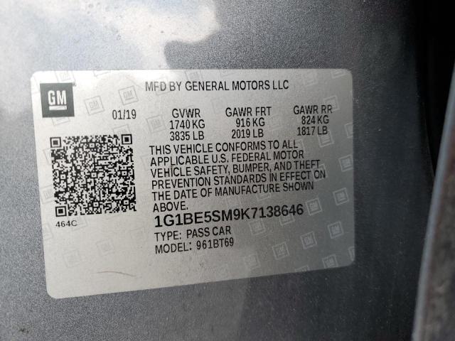 Photo 11 VIN: 1G1BE5SM9K7138646 - CHEVROLET CRUZE 