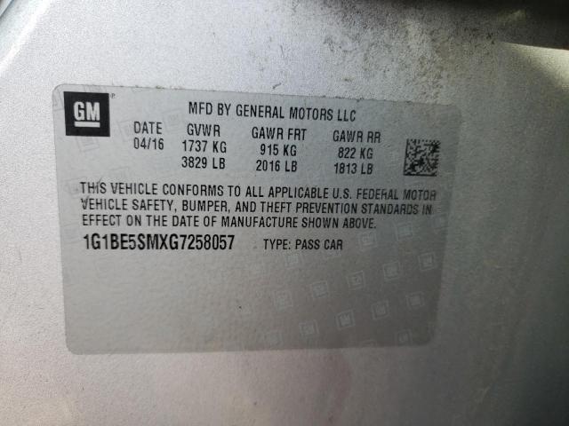 Photo 11 VIN: 1G1BE5SMXG7258057 - CHEVROLET CRUZE 