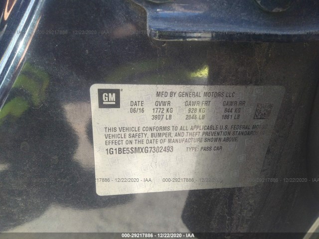 Photo 8 VIN: 1G1BE5SMXG7302493 - CHEVROLET CRUZE 