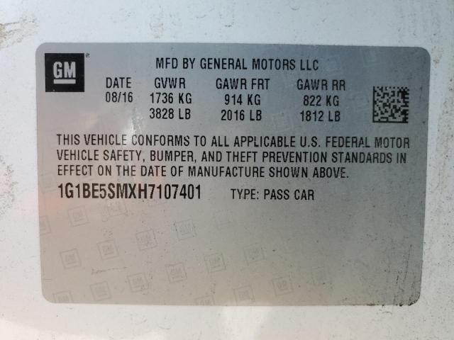 Photo 12 VIN: 1G1BE5SMXH7107401 - CHEVROLET CRUZE 