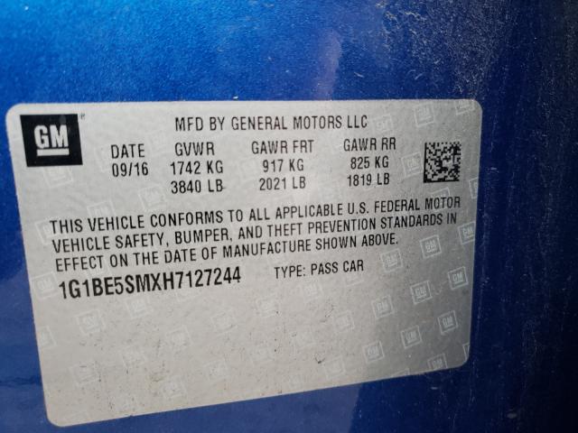 Photo 9 VIN: 1G1BE5SMXH7127244 - CHEVROLET CRUZE LT 