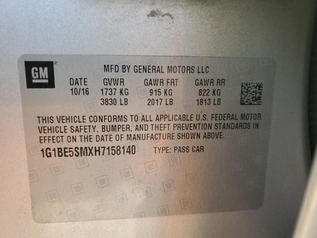 Photo 11 VIN: 1G1BE5SMXH7158140 - CHEVROLET CRUZE 