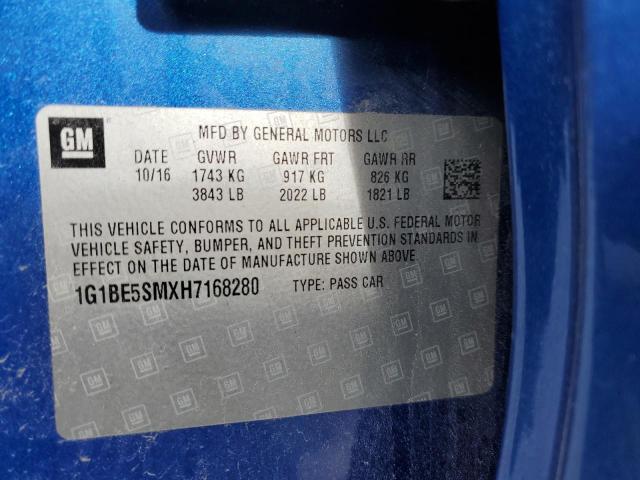 Photo 11 VIN: 1G1BE5SMXH7168280 - CHEVROLET CRUZE 