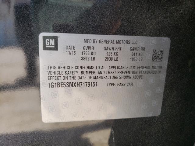 Photo 9 VIN: 1G1BE5SMXH7179151 - CHEVROLET CRUZE LT 