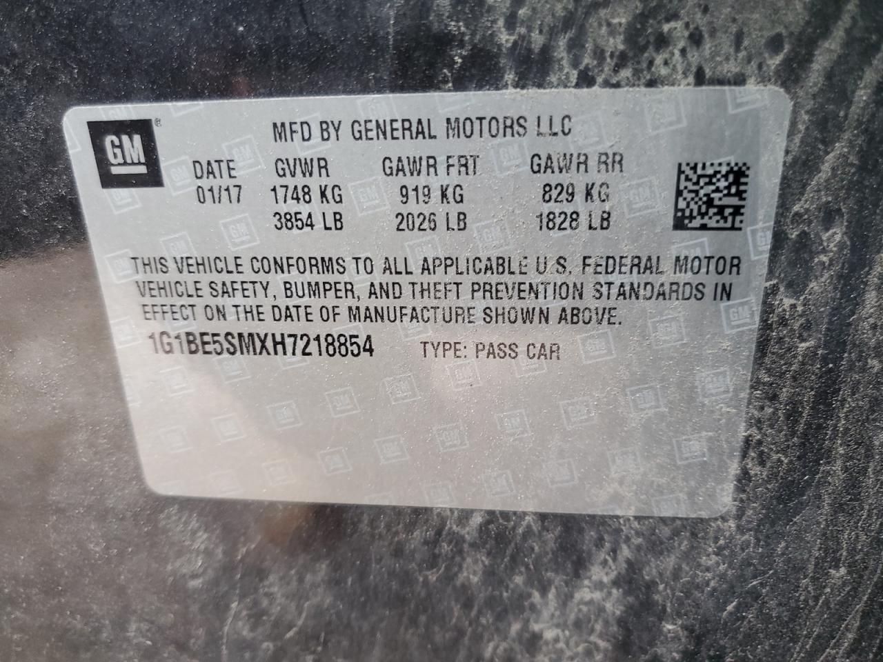 Photo 11 VIN: 1G1BE5SMXH7218854 - CHEVROLET CRUZE 