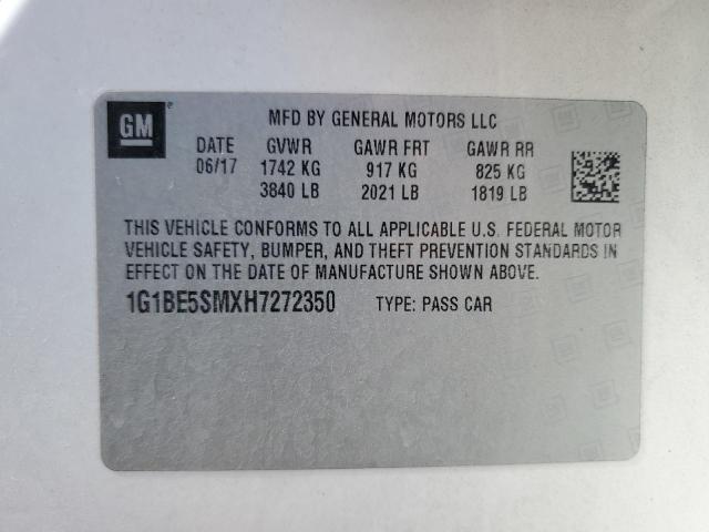 Photo 11 VIN: 1G1BE5SMXH7272350 - CHEVROLET CRUZE LT 