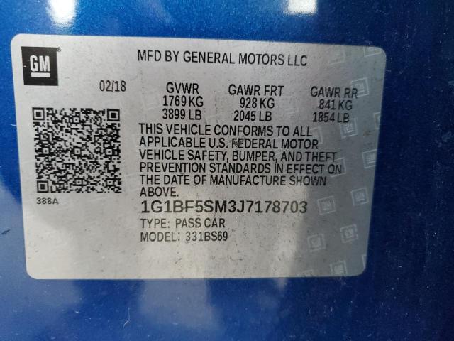 Photo 11 VIN: 1G1BF5SM3J7178703 - CHEVROLET CRUZE PREM 