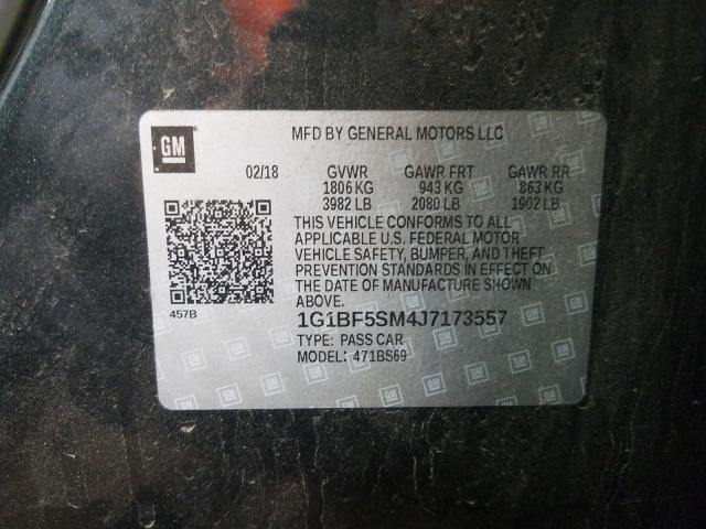 Photo 9 VIN: 1G1BF5SM4J7173557 - CHEVROLET CRUZE PREM 