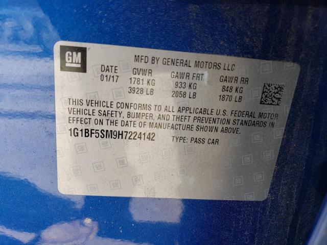 Photo 11 VIN: 1G1BF5SM9H7224142 - CHEVROLET CRUZE PREM 