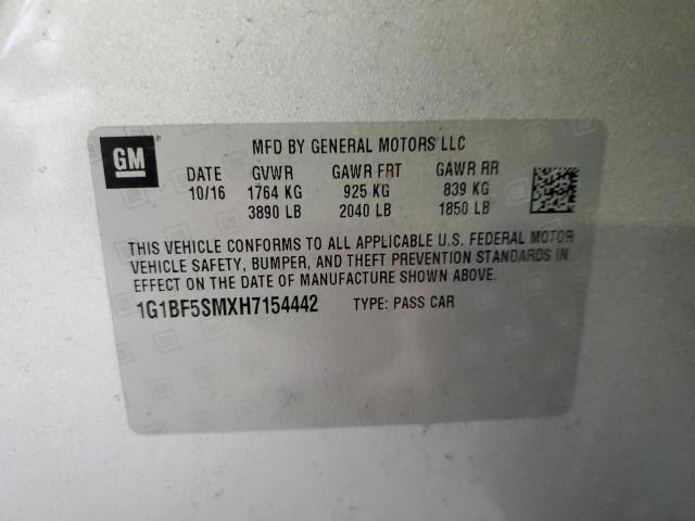 Photo 11 VIN: 1G1BF5SMXH7154442 - CHEVROLET CRUZE 