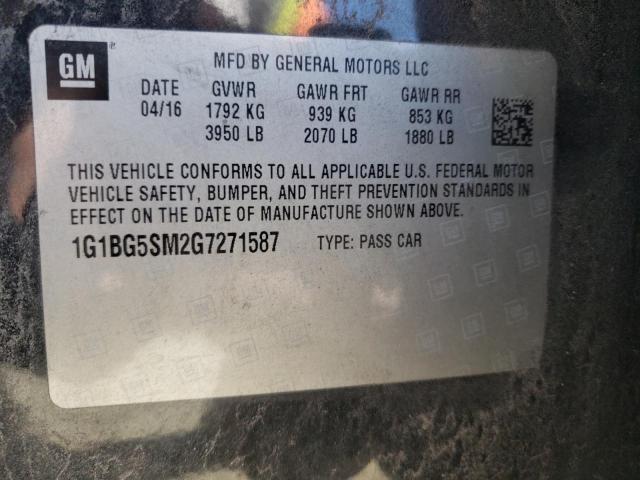 Photo 11 VIN: 1G1BG5SM2G7271587 - CHEVROLET CRUZE PREM 