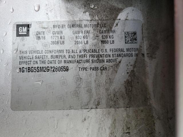 Photo 11 VIN: 1G1BG5SM2G7280659 - CHEVROLET CRUZE PREM 