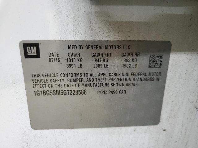 Photo 11 VIN: 1G1BG5SM5G7328588 - CHEVROLET CRUZE PREM 