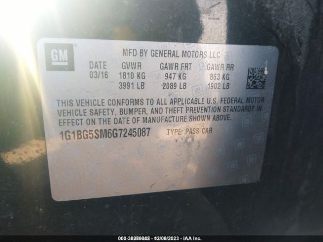 Photo 8 VIN: 1G1BG5SM6G7245087 - CHEVROLET CRUZE 