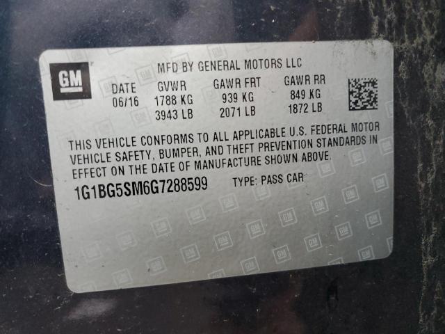 Photo 12 VIN: 1G1BG5SM6G7288599 - CHEVROLET CRUZE 