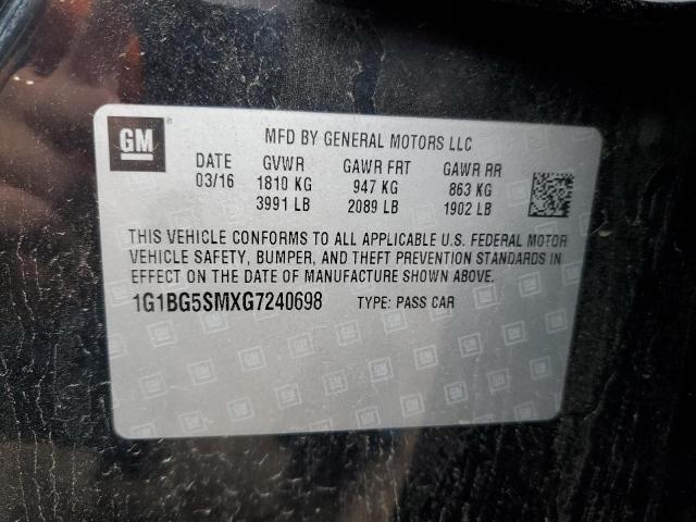 Photo 12 VIN: 1G1BG5SMXG7240698 - CHEVROLET CRUZE PREM 