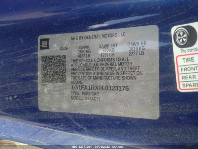 Photo 8 VIN: 1G1FA1RX0L0123176 - CHEVROLET CAMARO 