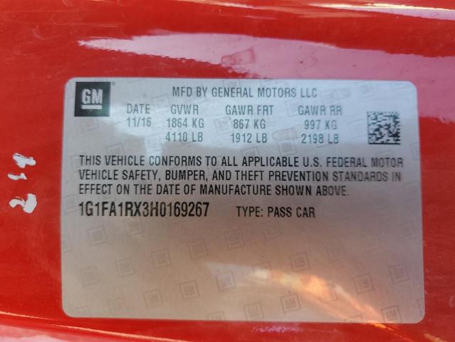 Photo 11 VIN: 1G1FA1RX3H0169267 - CHEVROLET CAMARO LS 