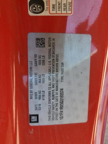 Photo 11 VIN: 1G1FA1RX5G0165574 - CHEVROLET CAMARO 